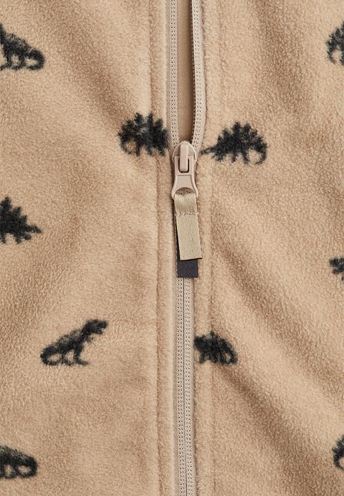 H&M - Fleece jacket - beige dinosaurs