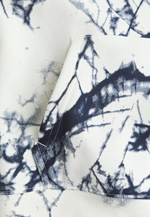 H&M - Hoodie - white marbled