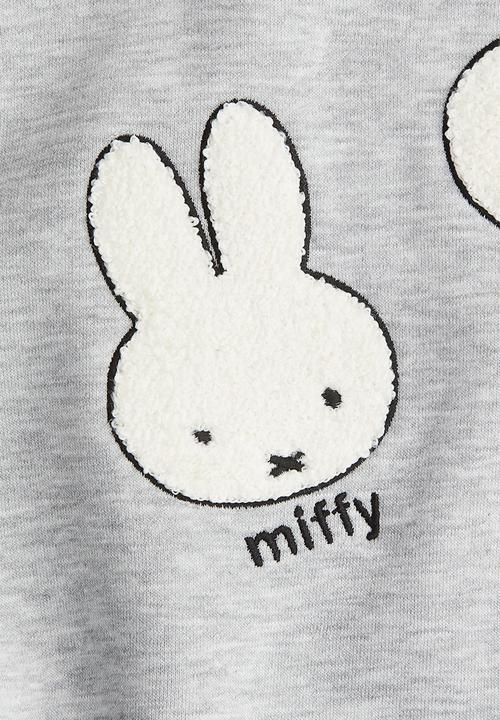 H&M - Motif-detail sweatshirt - grey marl miffy
