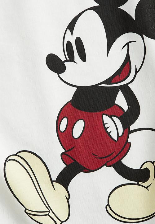 H&M - Printed cotton t-shirt - white/mickey mouse