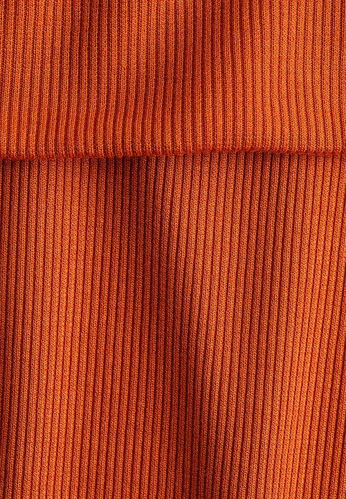 H&M - Rib-knit off-the-shoulder top - orange
