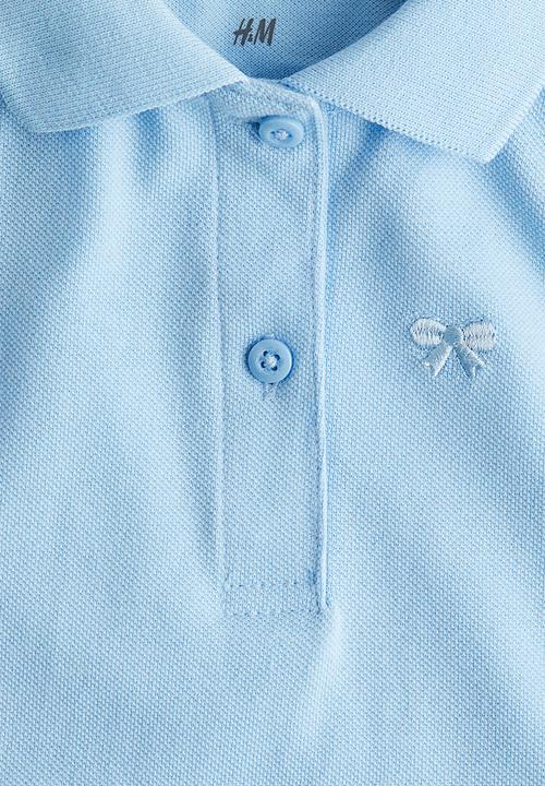 H&M - A-line piqué dress - light blue
