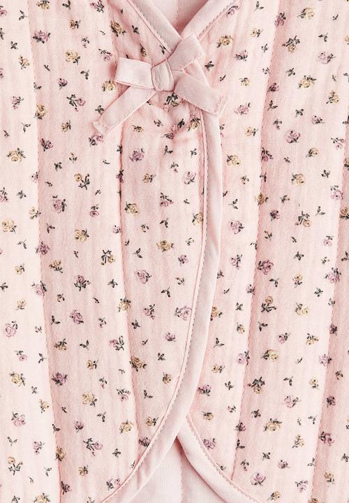 H&M - Quilted muslin waistcoat - pink,multi