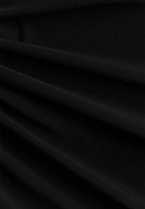 H&M - Draped midi dress - black