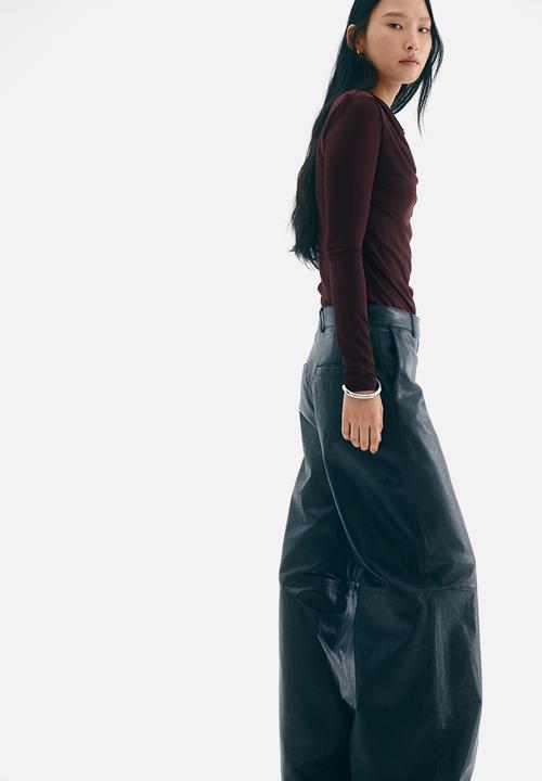 H&M - Cowl-neck top - burgundy 