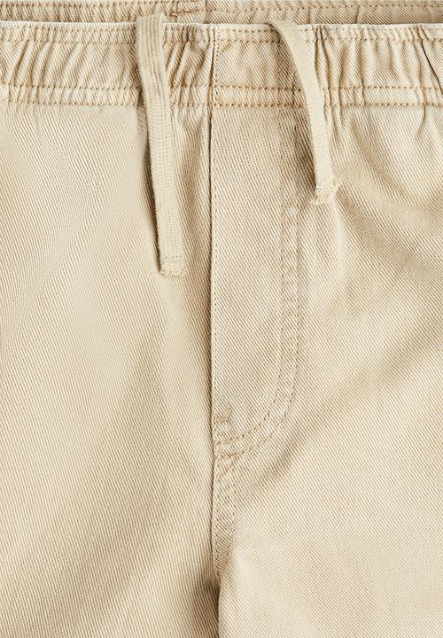 H&M - Cotton twill joggers - beige