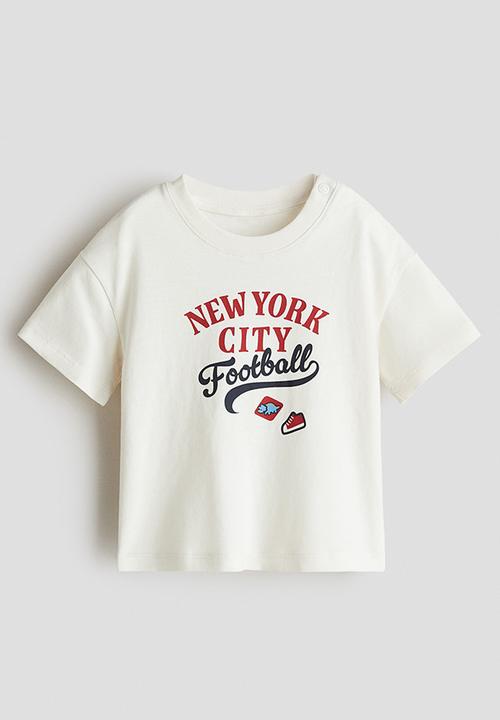 H&M - Printed cotton t-shirt - white new york city