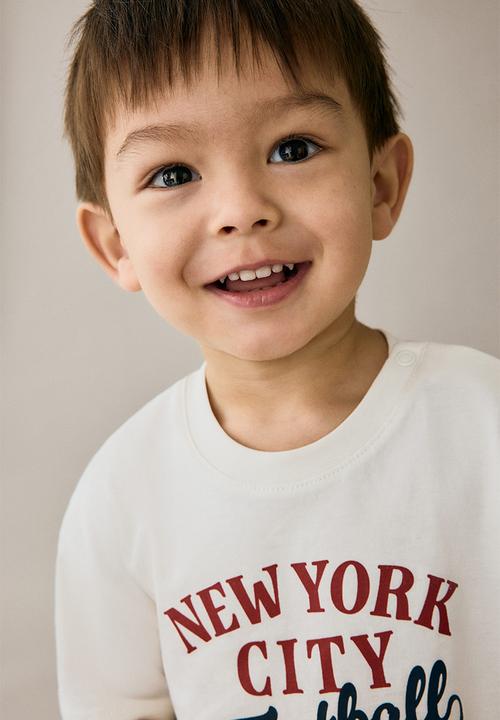 H&M - Printed cotton t-shirt - white new york city