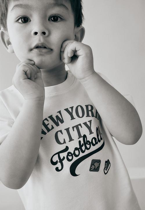 H&M - Printed cotton t-shirt - white new york city