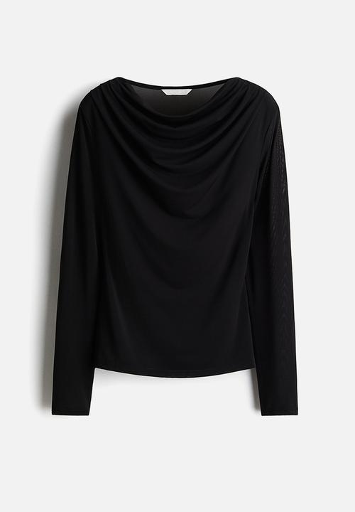 H&M - Cowl-neck top - black