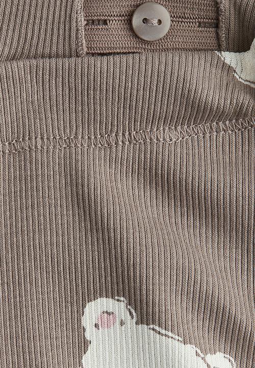 H&M - Ribbed cotton leggings - mole bears