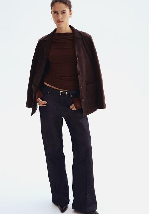H&M - Cowl-neck top - dark brown
