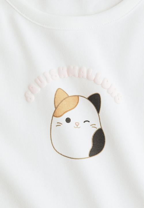H&M - Print-motif cotton top - white/squishmallows