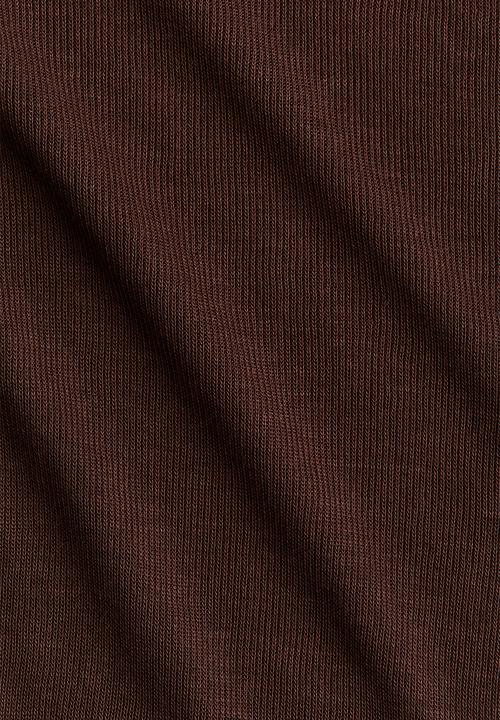 H&M - Fine-knit button-front top - dark brown 
