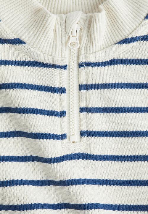 H&M - 2-Piece lightweight sweatshirt set - blue striped