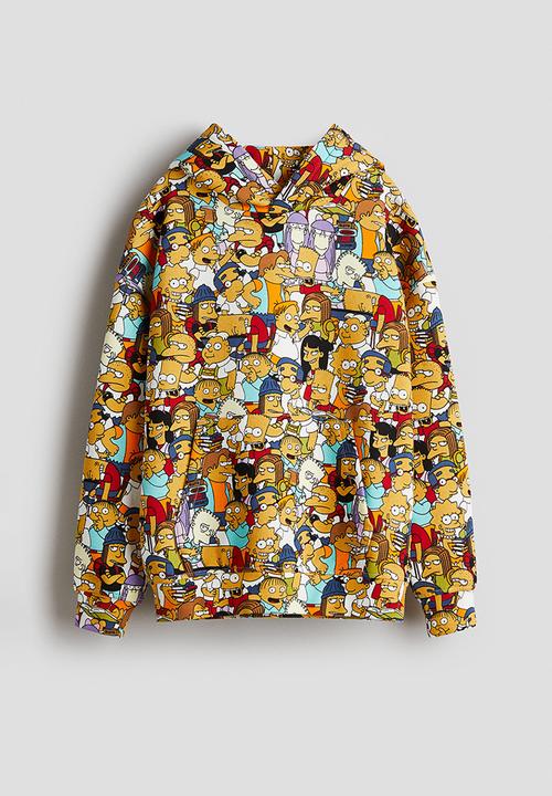 H&M - Printed hoodie - yellow the simpsons