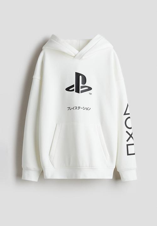H&M - Printed hoodie - white playstation