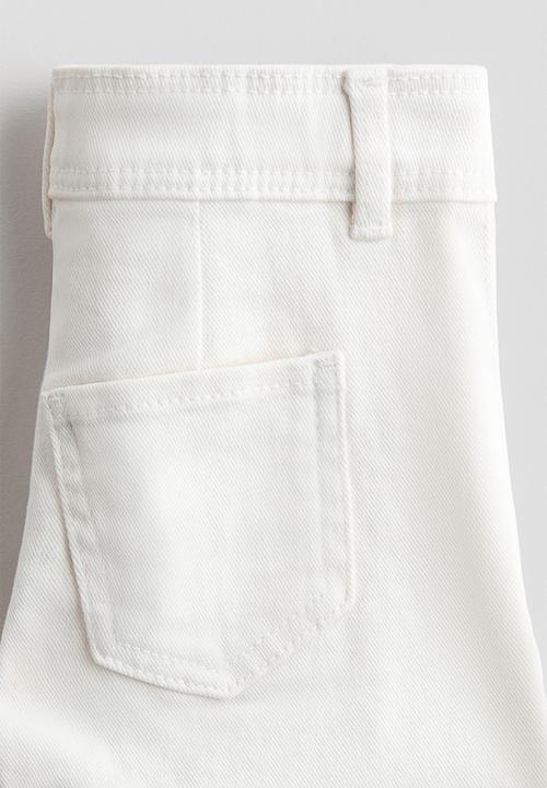 H&M - Bead-embellished flared trousers - white