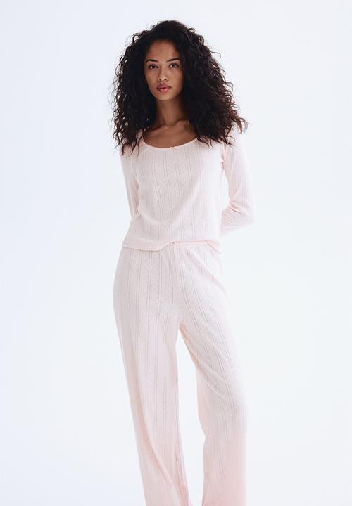 H&M - Cotton pointelle pyjamas - pink