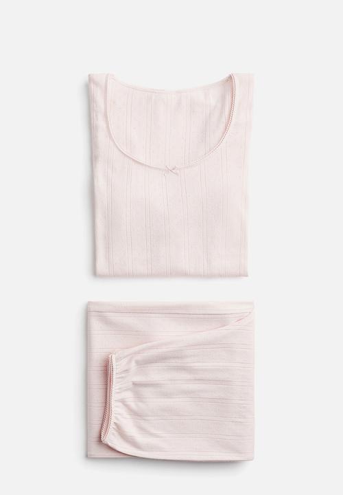 H&M - Cotton pointelle pyjamas - pink