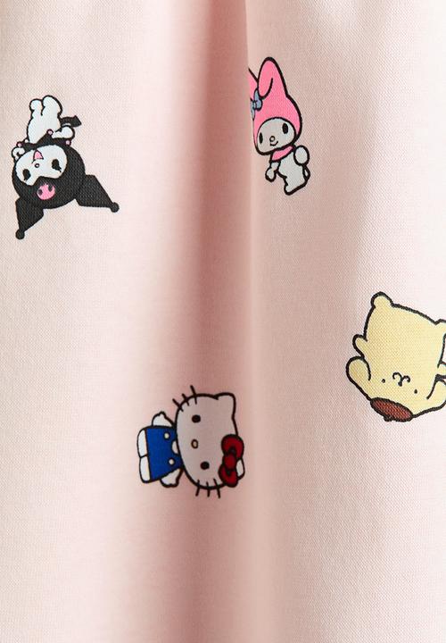 H&M - Printed sweatshirt dress - light pink/sanrio
