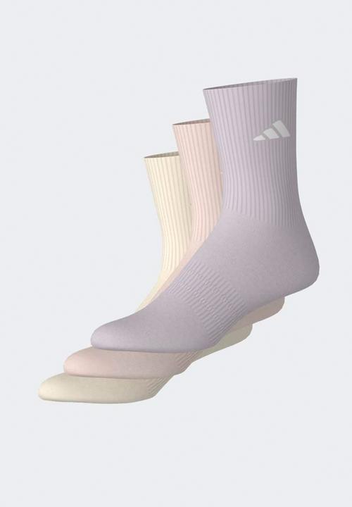 adidas Originals - Cushioned  Essential Crew 3Pk - wonder white/wonder quartz/ice purple