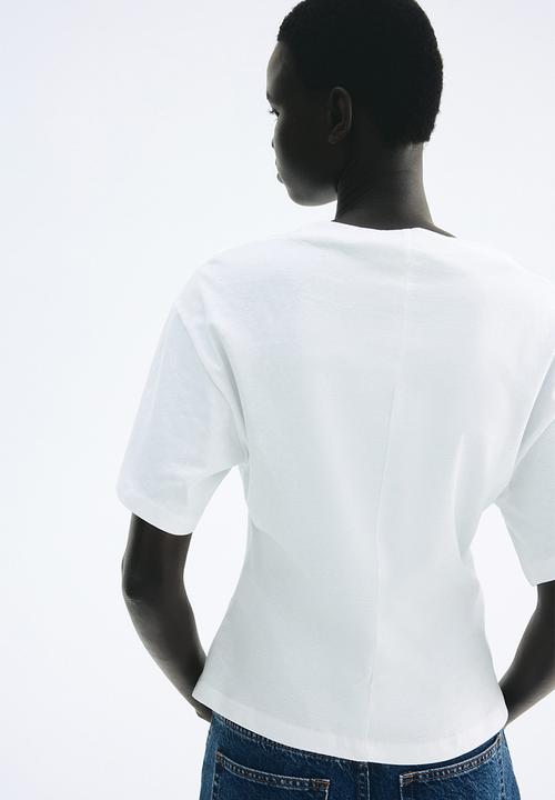 H&M - Boat-neck cotton top - white