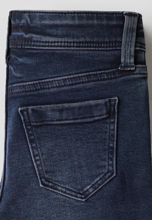 H&M - Pintucked slim fit jeans - dark denim blue