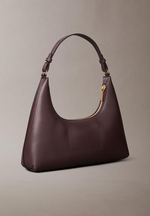 Calvin Klein - Foil Logo Shoulder Bag- Fudge/Espresso