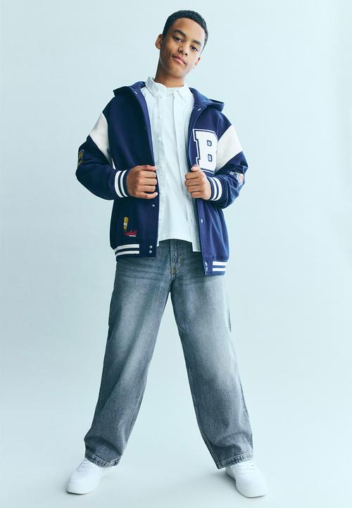 H&M - Sweatshirt baseball jacket - navy blue the simpsons