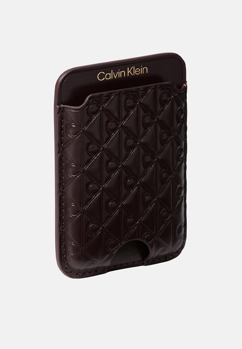 Calvin Klein - Aop Leather Magnetic  Wallet- Fudge