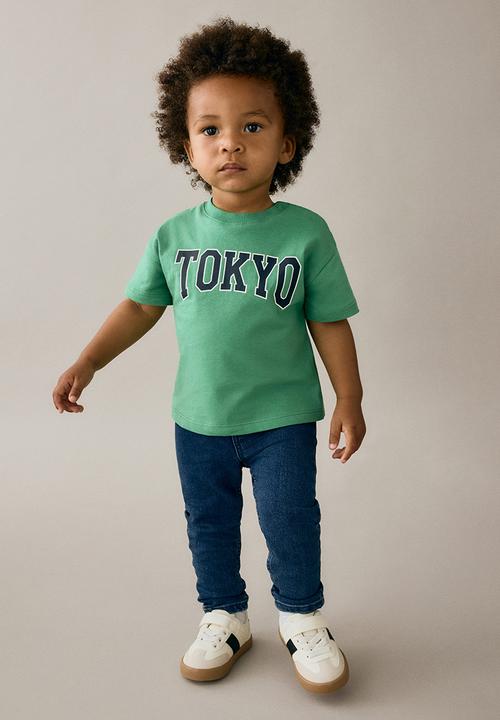 H&M - Printed cotton t-shirt - green,multi