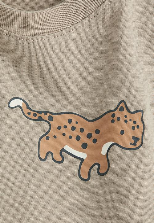 H&M - Printed cotton t-shirt - beige,multi
