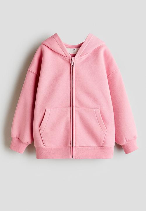 H&M - Oversized zip-through hoodie - bubblegum pink 