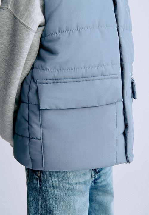 H&M - Puffer gilet - dusty blue 