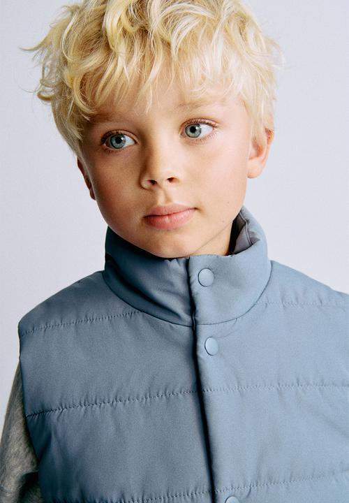 H&M - Puffer gilet - dusty blue 