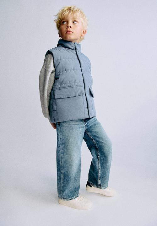 H&M - Puffer gilet - dusty blue 