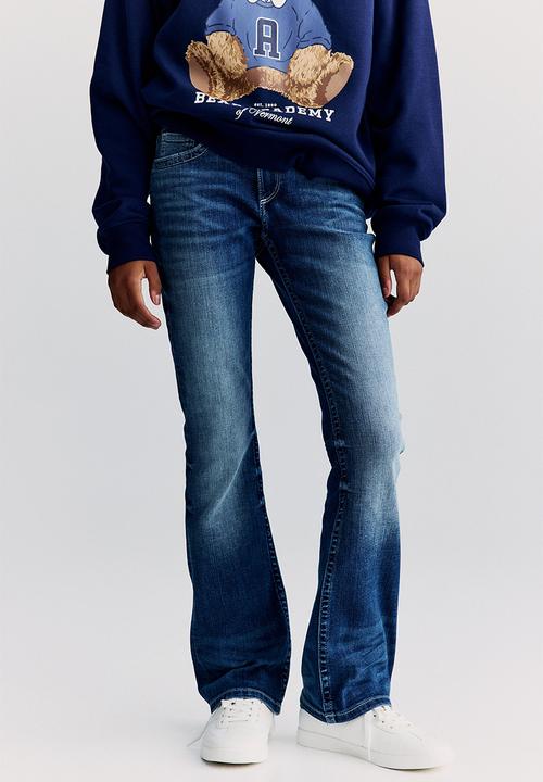 H&M - Bootcut leg low jeans - denim blue 