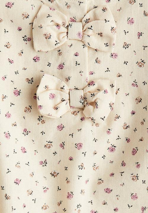 H&M - Bow-detail cotton blouse - beige
