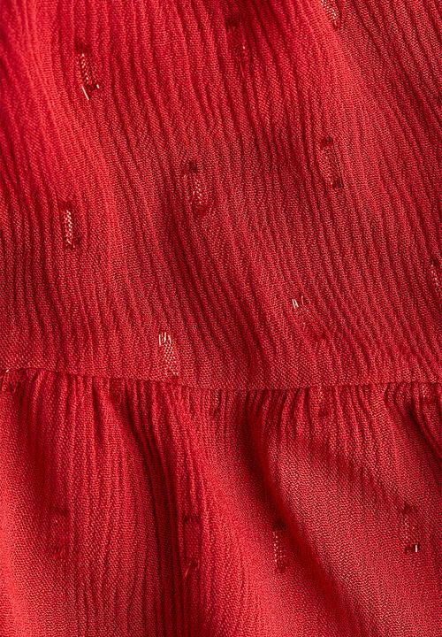 H&M - Smocked flounce skirt - red