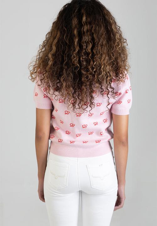 SISSY BOY - Stolen Hearts: Knitwear Logo Top - Pink