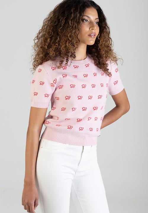 SISSY BOY - Stolen Hearts: Knitwear Logo Top - Pink