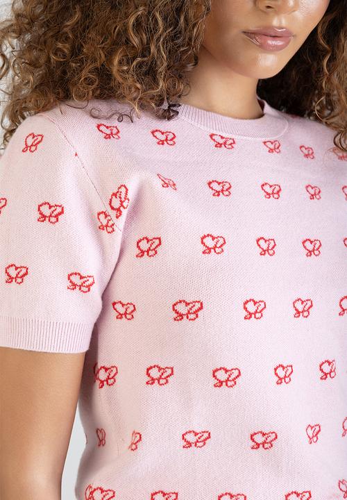 SISSY BOY - Stolen Hearts: Knitwear Logo Top - Pink
