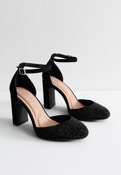 New Look - WF C S Swirling block heel - black