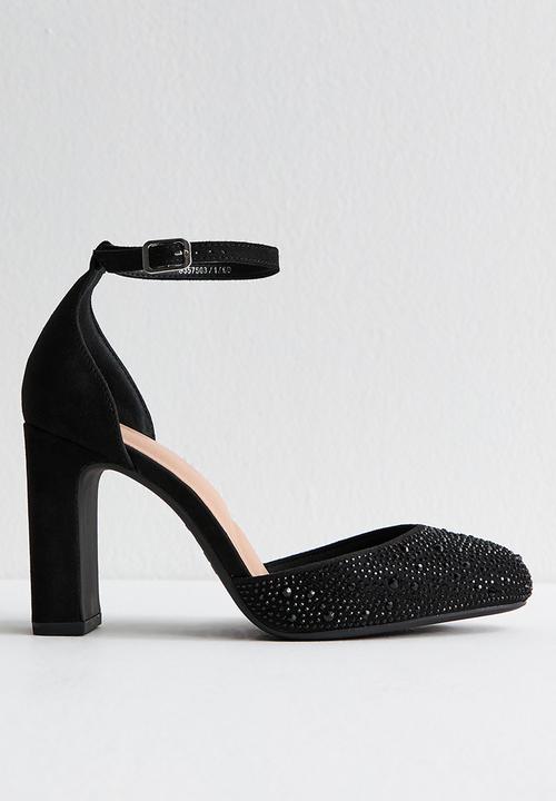 New Look - WF C S Swirling block heel - black
