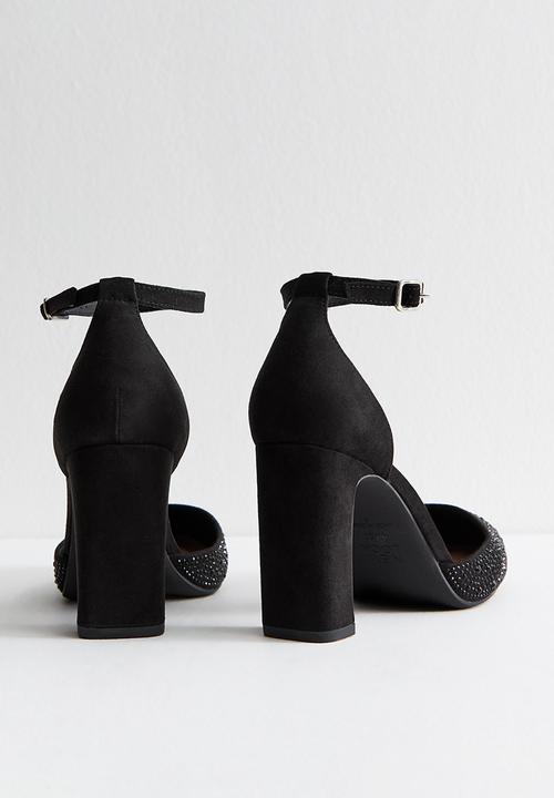 New Look - WF C S Swirling block heel - black