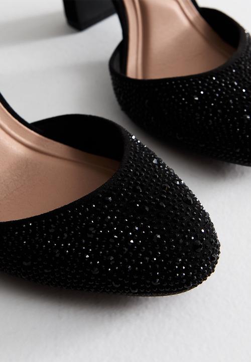 New Look - WF C S Swirling block heel - black