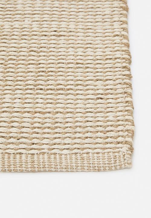 Sixth Floor - Handwoven Cotton Jute Runner - Ivory