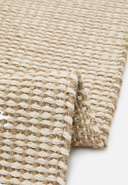 Sixth Floor - Handwoven Cotton Jute Runner - Ivory