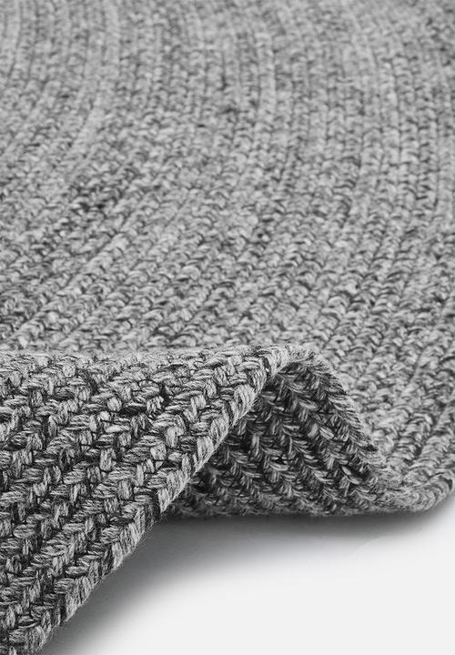 Sixth Floor - Outdoor/Indoor Braided Round Rug - Grey